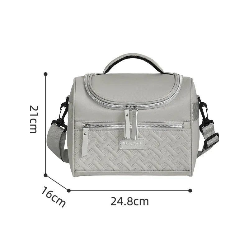 2 in 1 Portable Lunch Tote Bag for Women Multi Purpose Insulated Shoulder Pouch Makeup Durable Waterproof Outdoor Travel Bag